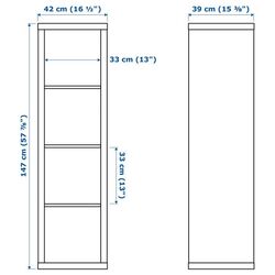 Etajera Ikea Kallax 2 organizatoare 42x147 (Aspect Stejar Antichizat) Thumb