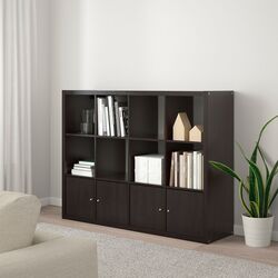 Etajera Ikea Kallax cu 4 organizatoare 147x112 (Negru-maro) Thumb