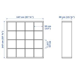 Etajera Ikea Kallax cu 4 poliţe 147x147 (Alb) Thumb