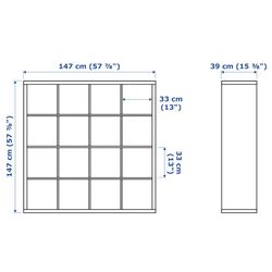 Etajera Ikea Kallax cu 4 poliţe 147x147 (Lucios/Alb) Thumb
