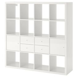 Etajera Ikea Kallax cu 4 poliţe 147x147 (Lucios/Alb)