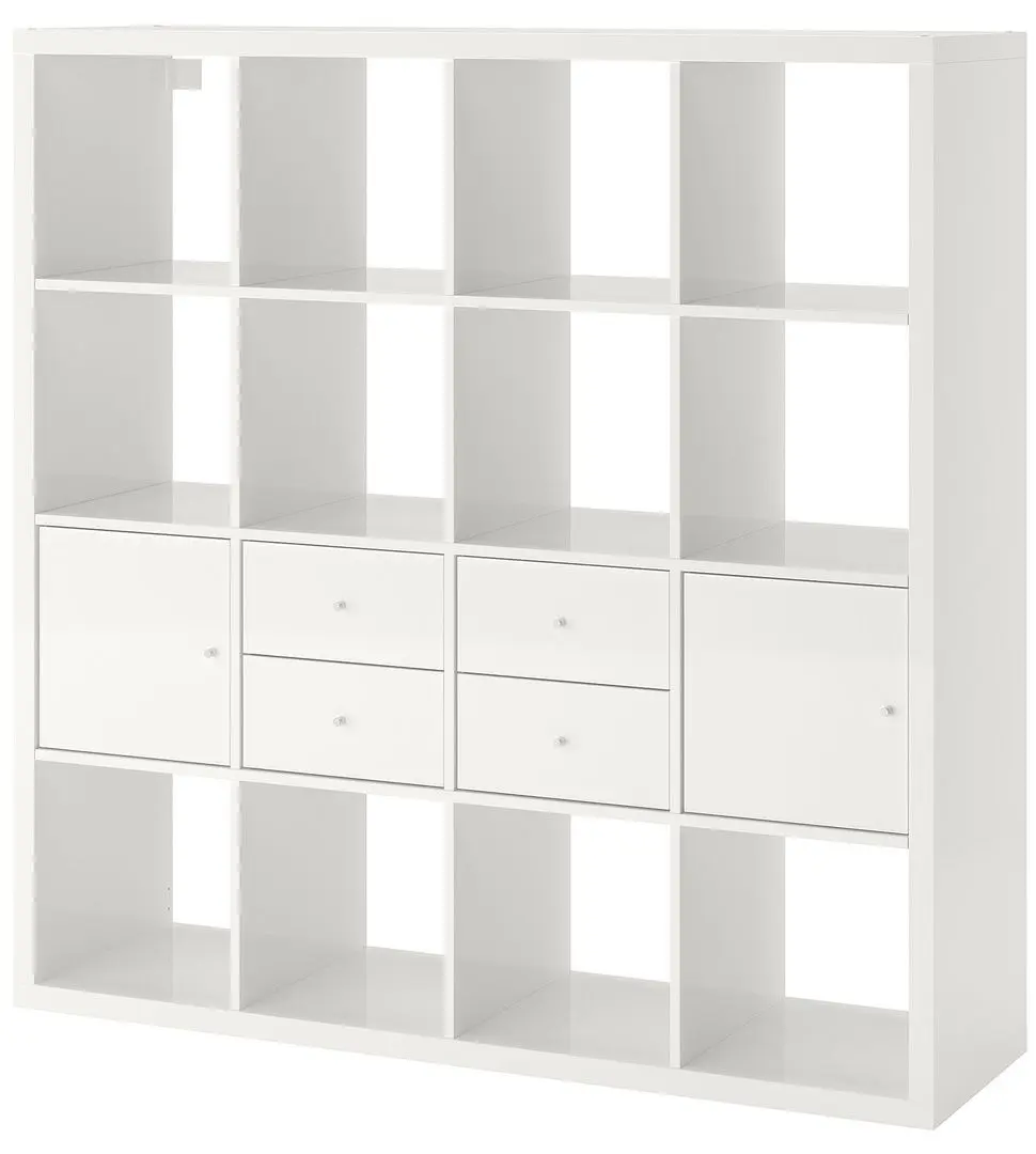 Etajera Ikea Kallax cu 4 poliţe 147x147 (Lucios/Alb)