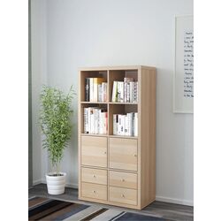Etajera Ikea Kallax cu 4 organizatoare 147x77 (Aspect Stejar Antichizat) Thumb