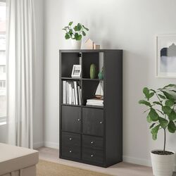 Etajera Ikea Kallax cu 4 organizatoare 77x147 (Negru-maro) Thumb