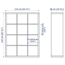 Etajera Ikea Kallax cu 6 organizatoare 112x147 (Alb) Thumb