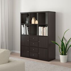 Etajera Ikea Kallax cu 6 organizatoare 112x147 (Negru-maro) Thumb