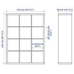 Etajera Ikea Kallax cu 6 organizatoare 112x147 (Negru-maro) Thumb