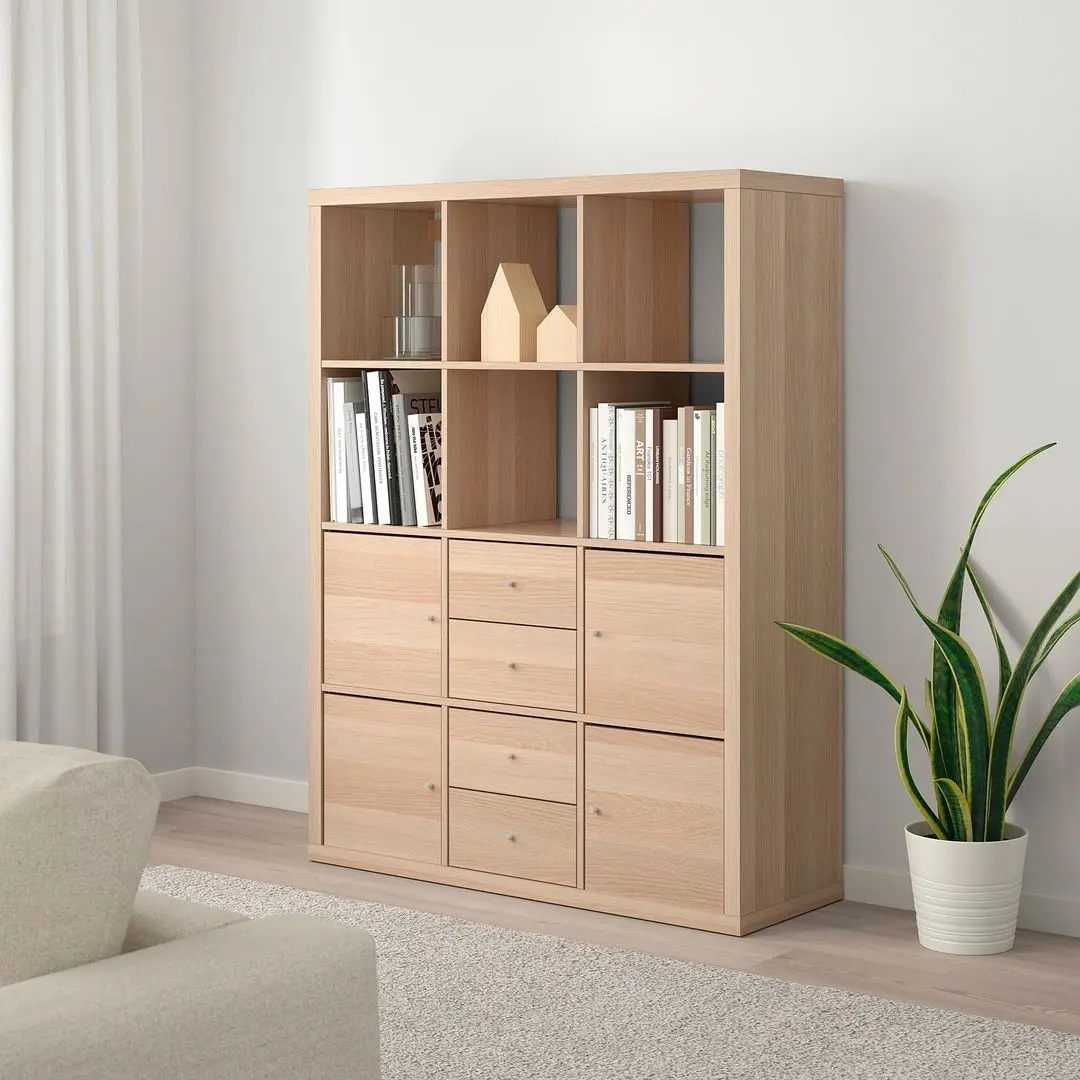 Etajera Ikea Kallax cu 6 organizatoare 112x147 (Aspect Stejar Antichizat) - 3