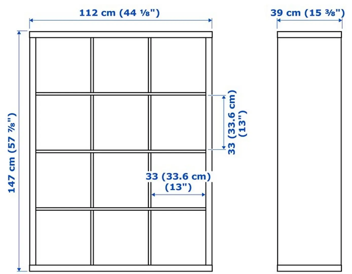 Etajera Ikea Kallax cu 6 organizatoare 112x147 (Aspect Stejar Antichizat) - 2