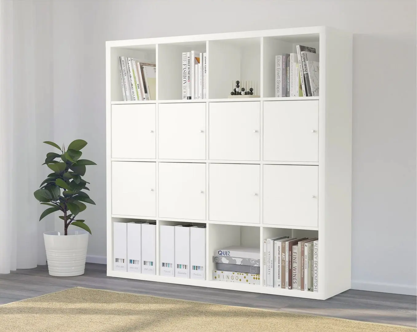 Etajera Ikea Kallax cu 8 poliţe 147x147 (Alb)