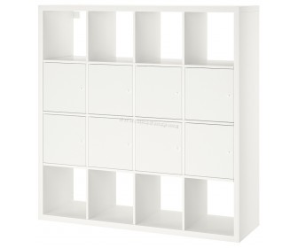 Стеллаж Ikea Kallax с 8 вставками 147x147 (Белый)