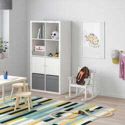 Etajera Ikea Kallax cu uşi 77x147 (Lucios/Alb) Thumb