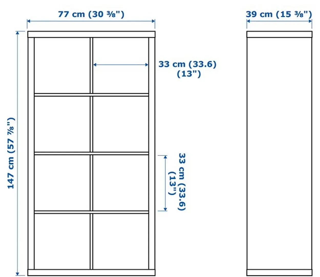 Etajera Ikea Kallax cu uşi 77x147 (Lucios/Alb) - 3