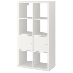 Etajera Ikea Kallax cu uşi 77x147 (Lucios/Alb)