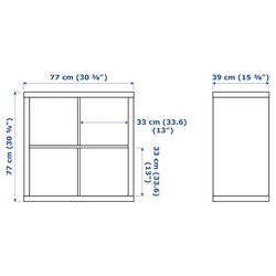 Etajera Ikea Kallax cu usi 77x77 (Alb) Thumb