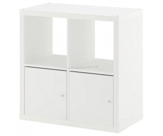 Etajera Ikea Kallax cu usi 77x77 (Alb)