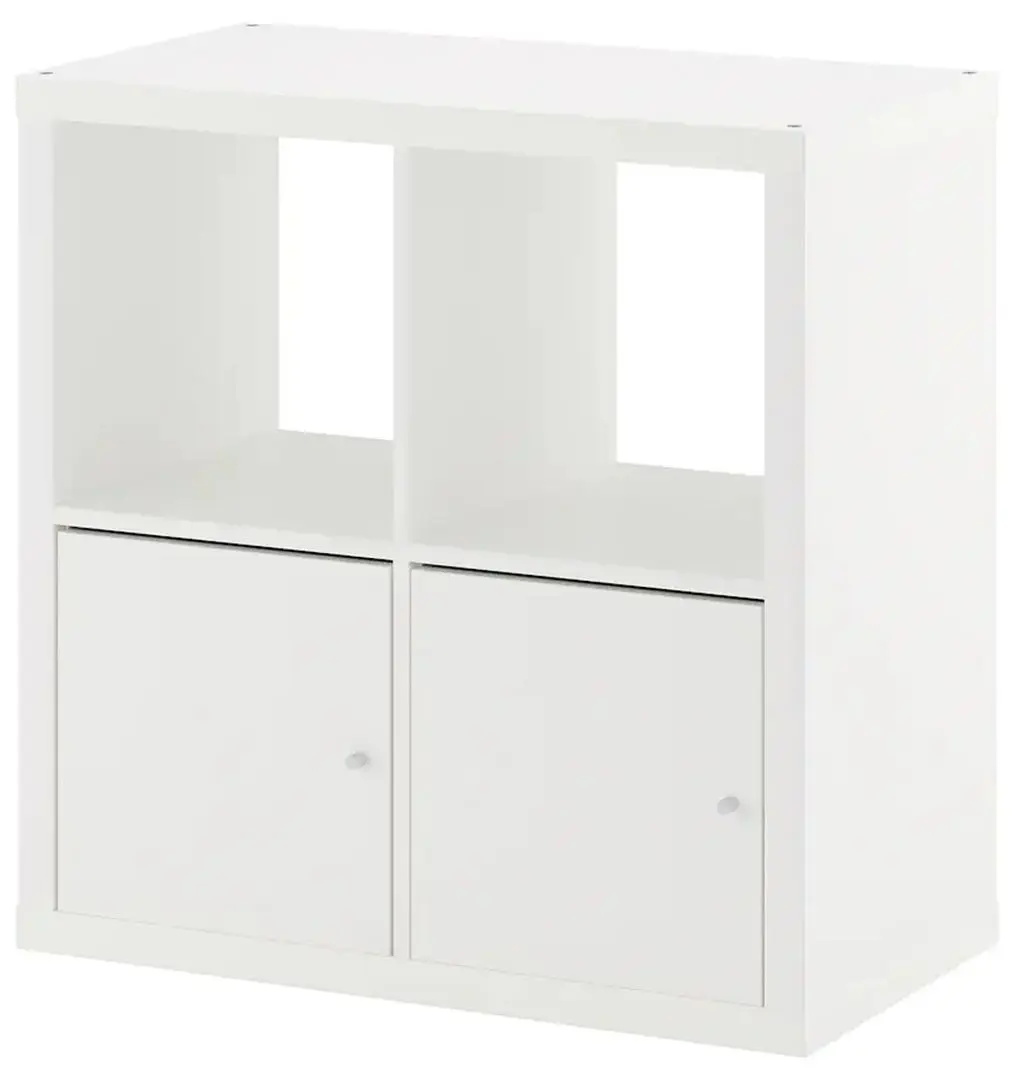 Etajera Ikea Kallax cu usi 77x77 (Alb)