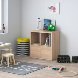 Etajera Ikea Kallax cu uşi 77x77 (Aspect Stejar Antichizat) Thumb