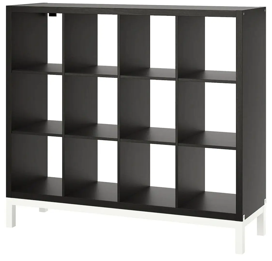 Etajera Ikea Kallax cu cadru 147x129 (Negru-maro/Alb)