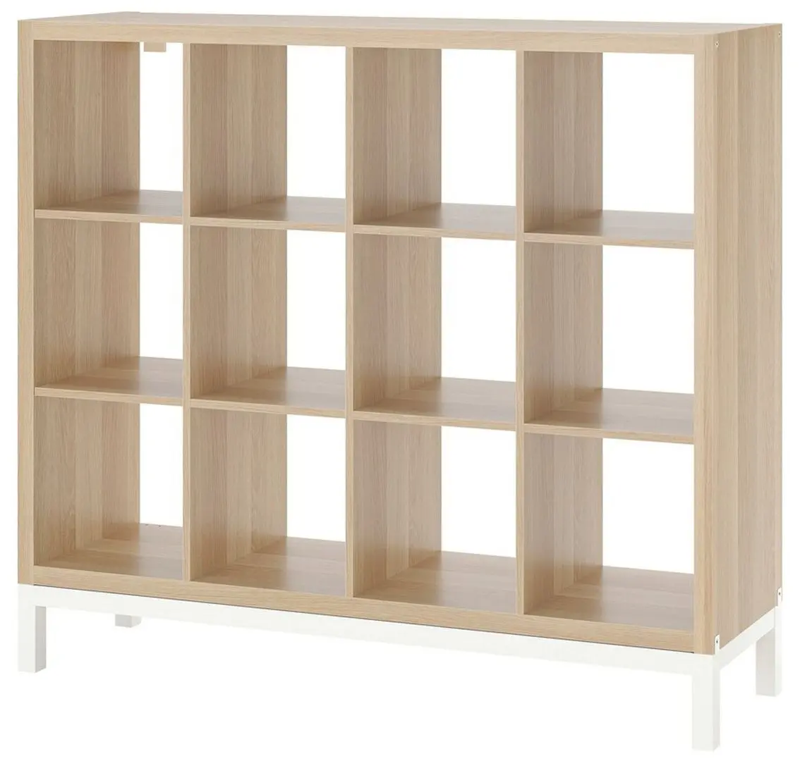 Etajera Ikea Kallax cu cadru 147x129 (Aspect Stejar Antichizat/Alb)