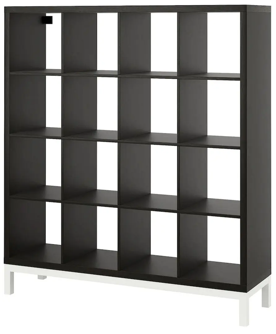 Etajera Ikea Kallax cu cadru 147x164 (Negru-maro/Alb)