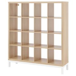 Etajera Ikea Kallax cu cadru 147x164 (Aspect Stejar Antichizat/Alb)