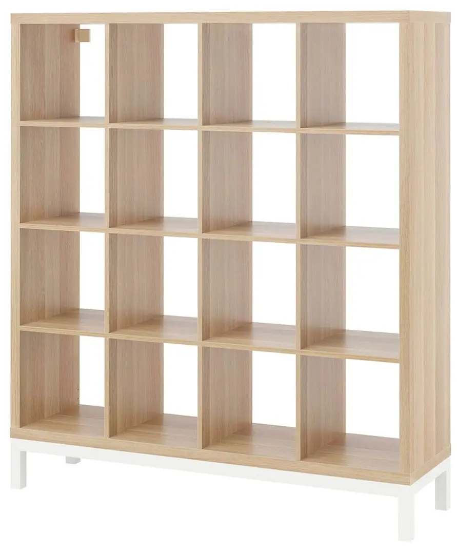 Etajera Ikea Kallax cu cadru 147x164 (Aspect Stejar Antichizat/Alb)