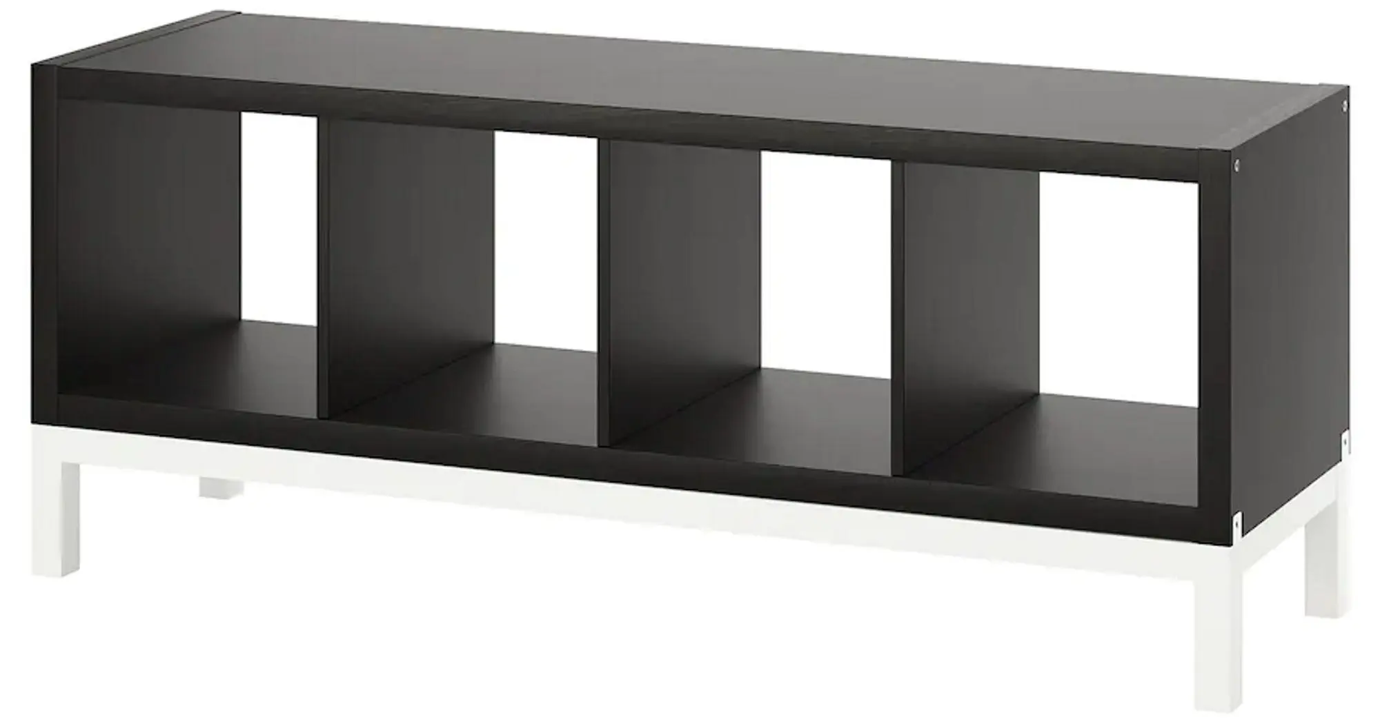 Etajera Ikea Kallax cu rama 147x59 (Negru-maro/Alb)