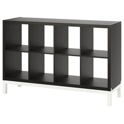 Etajera Ikea Kallax cu cadru 147x94 (Negru-maro/Alb)