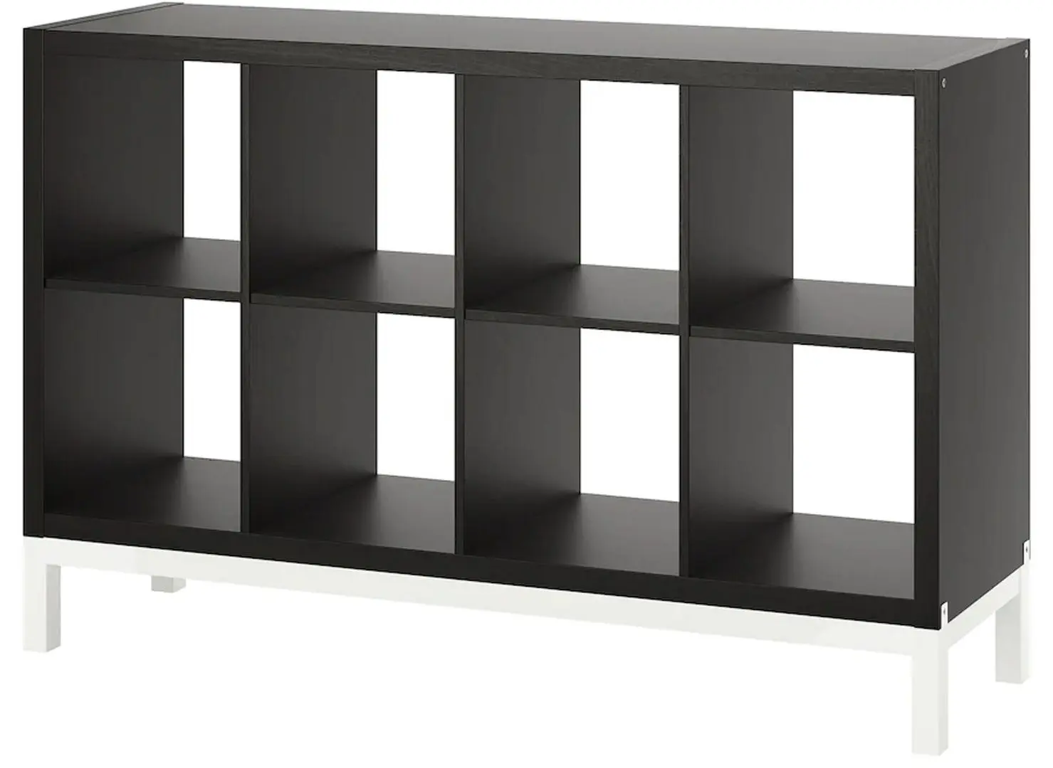 Etajera Ikea Kallax cu cadru 147x94 (Negru-maro/Alb)