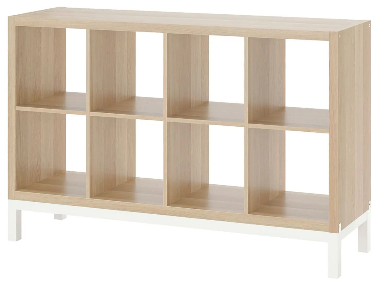 Etajera Ikea Kallax cu cadru 147x94 (Aspect Stejar Antichizat/Alb)