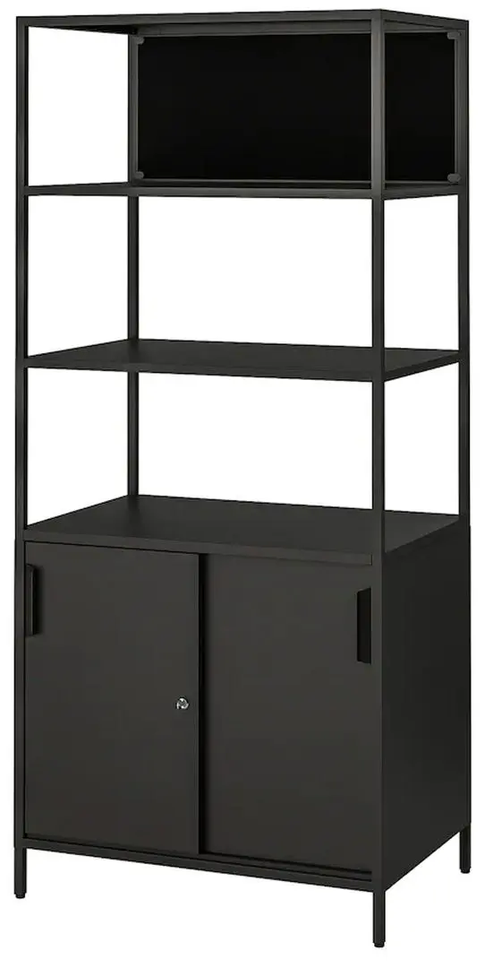 Etajera Ikea Trotten cu usi glisante 80x180 (Antracit)