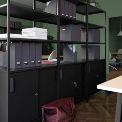 Etajera Ikea Trotten cu usi glisante 80x180 (Antracit) Thumb