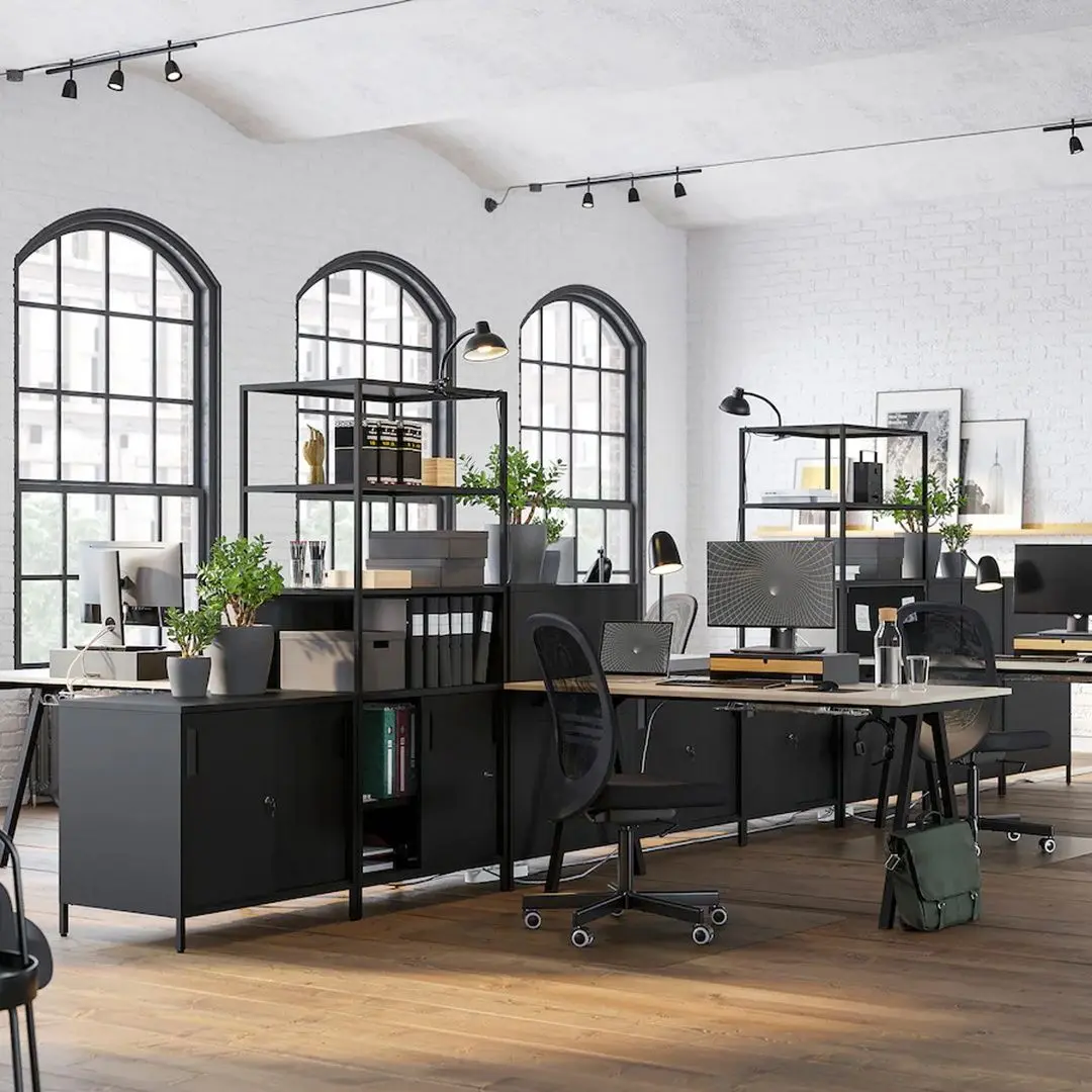 Etajera Ikea Trotten cu usi glisante 80x180 (Antracit)