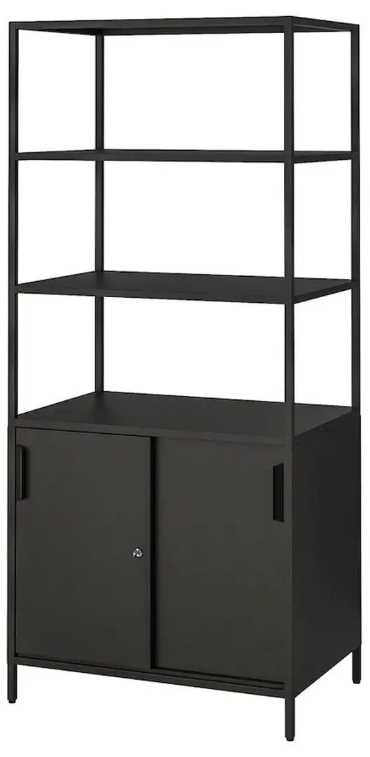 Etajera Ikea Trotten cu usi glisante 80x180 (Antracit)