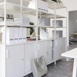 Etajera Ikea Trotten cu usi glisante/avizier 80x180 (Alb) Thumb