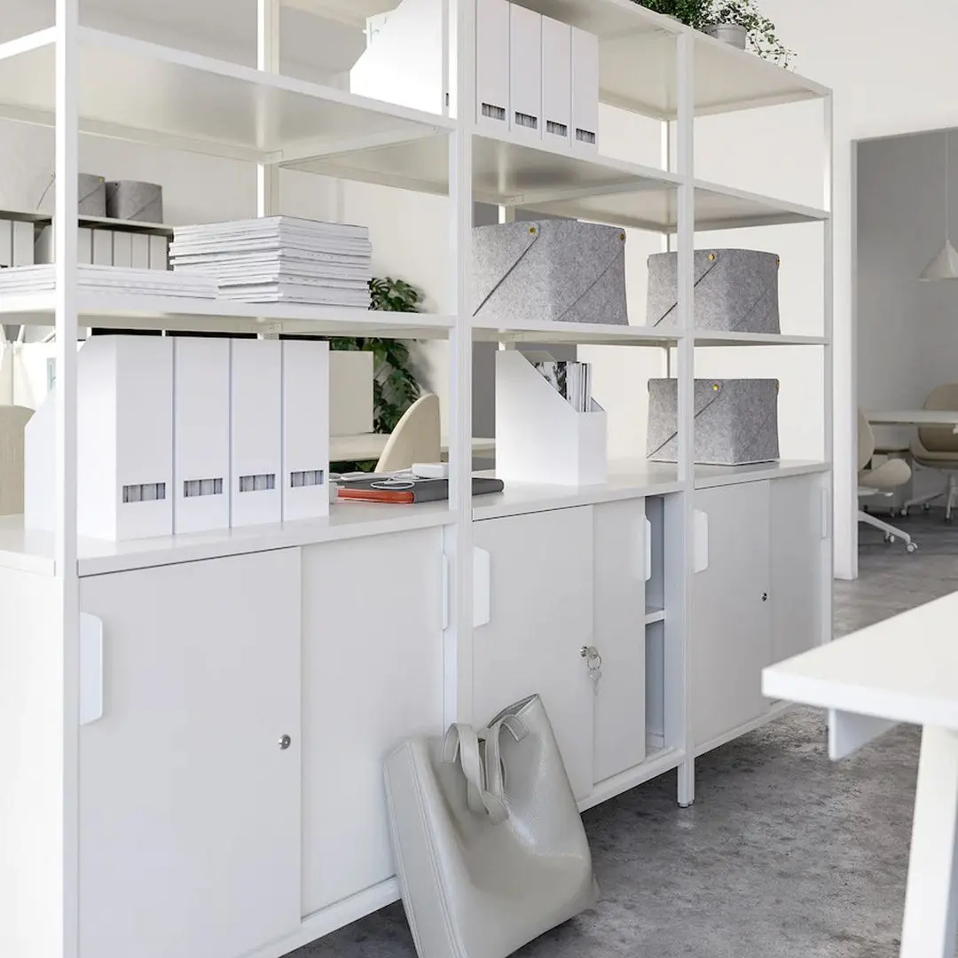 Etajera Ikea Trotten cu usi glisante/avizier 80x180 (Alb)