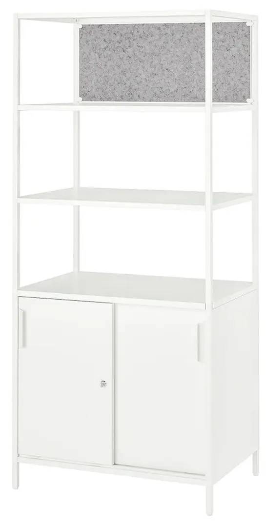 Etajera Ikea Trotten cu usi glisante/avizier 80x180 (Alb)