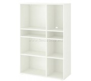 Etajera Ikea Vihals 6 polite 95x37x140 (Alb)