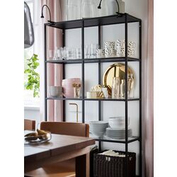 Etajera Ikea Vittsjo 100x175 (Negru-maro/Sticla) Thumb