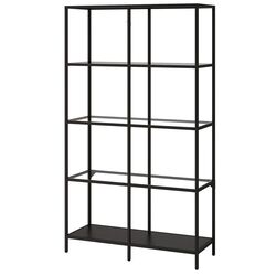 Etajera Ikea Vittsjo 100x175 (Negru-maro/Sticla)