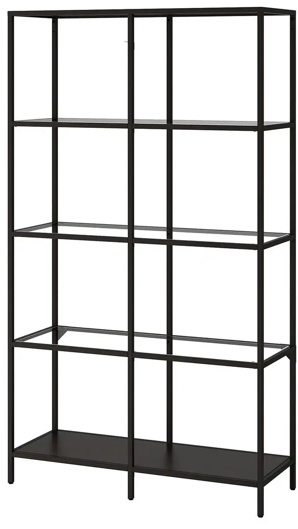 Etajera Ikea Vittsjo 100x175 (Negru-maro/Sticla)