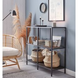 Etajera Ikea Vittsjo 100x93 (Negru-maro/Sticla) Thumb