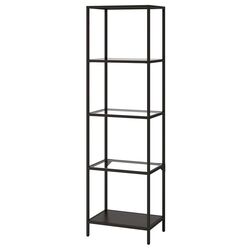 Etajera Ikea Vittsjo 51x175 (Negru-maro/Sticla)