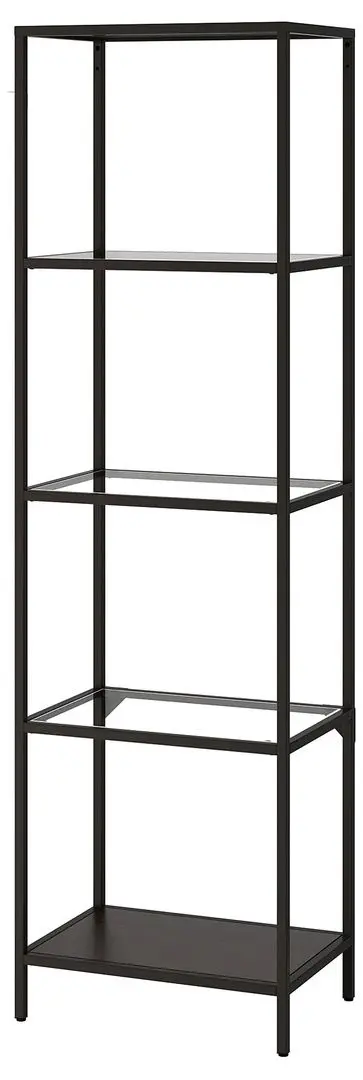 Etajera Ikea Vittsjo 51x175 (Negru-maro/Sticla)