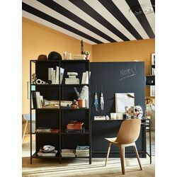 Etajera Ikea Vittsjo sticla/masa laptop 200x36x175 (Negru-Maro) Thumb