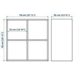Etajera suspendata Ikea Eket 4 compartimente 70x35x70 (Gri Inchis) Thumb