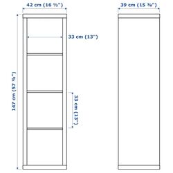 Etajera suspendata Ikea Kallax 2 organizatoare 42x147 (Alb) Thumb