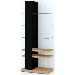 Etajera cu bara Fabrik Home Living Emerson (Stone Oak/Ash Black) Thumb