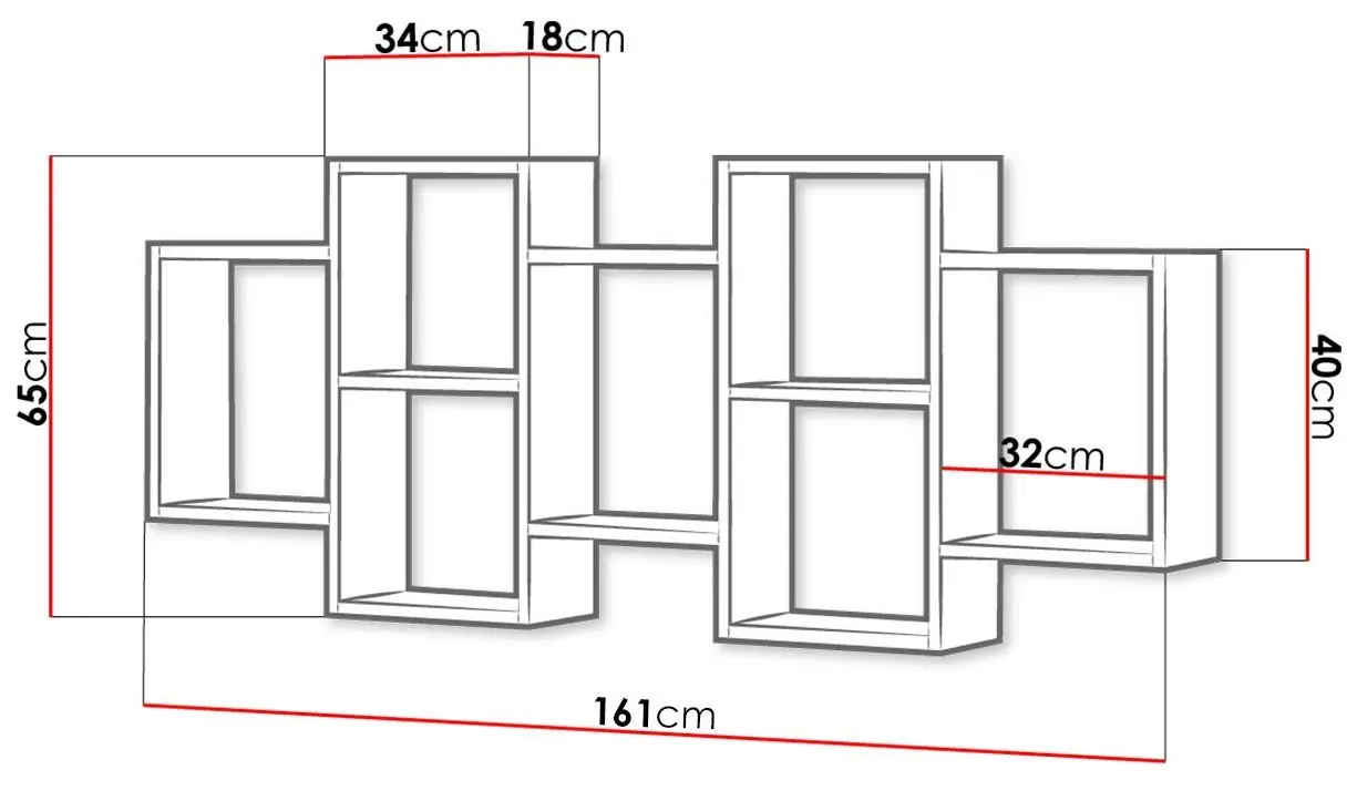 Полка Mirjan24 Cygni 001/Trio 001 (Wotan Oak)
